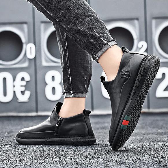 Men's Casual Loafer Shoes with BLACK ZIP