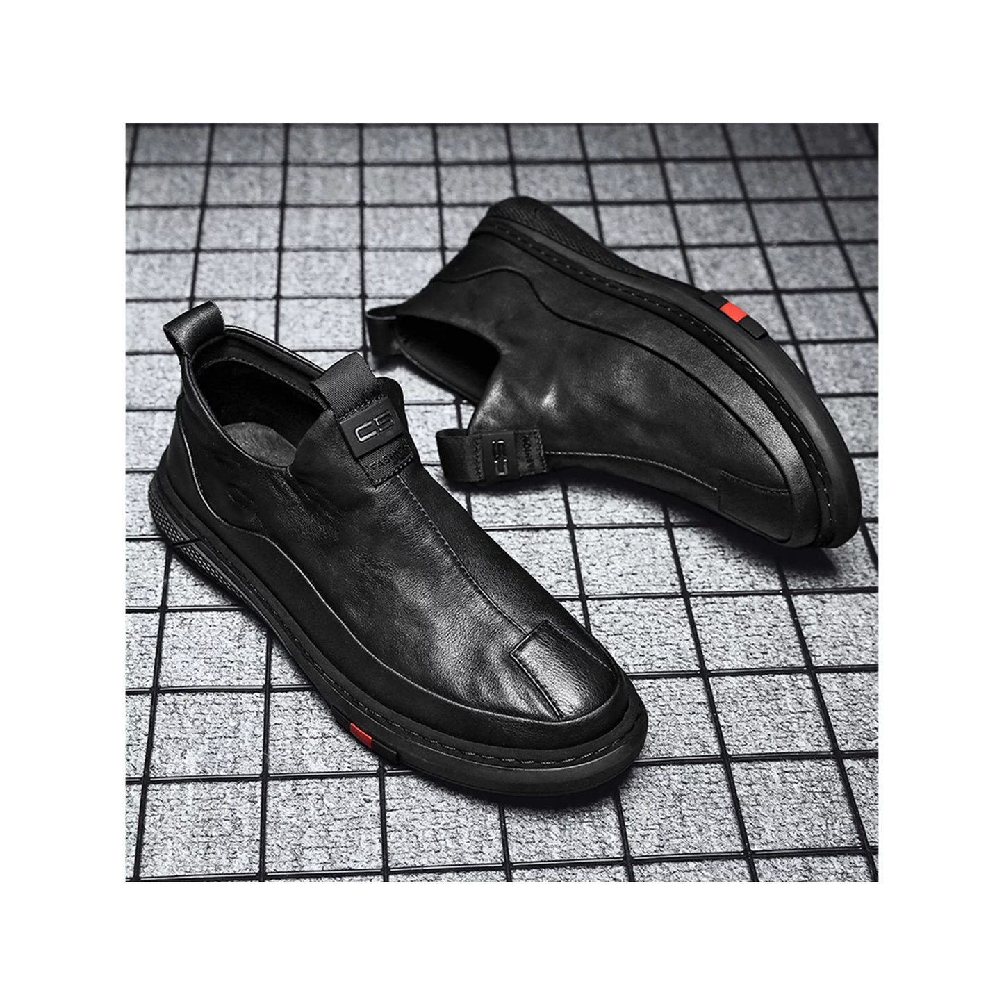 Men's Casual Loafer Shoes with BLACK ZIP