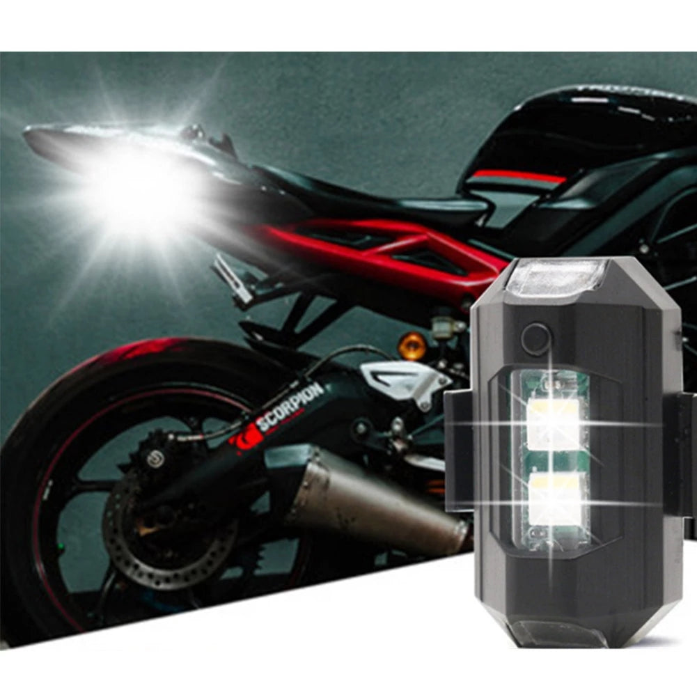 7 Colors LED Aircraft Strobe Lights & USB Charging For Cars, Motorcycles, Bicycles, Drones