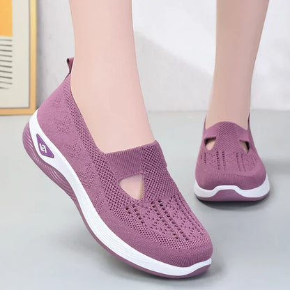 Women Woven Orthopedic Breathable Soft Sole Shoes