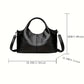 Simple commuter large capacity soft leather shoulder messenger bag handbag