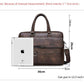 JEEP BULUO Men Briefcase Split Leather Handbag