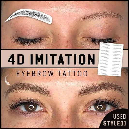 4D Imitation Eyebrow Tattoos[20Pairs Black+20Pairs Brown/Set]