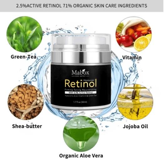 Mabox Vitamin C Serum; Mabox 2.5% Retinol Moisturizer Face Cream [Buy Package Save MORE]